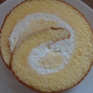 材料3つでしゅわふわロールケーキ♪(27cm天板)